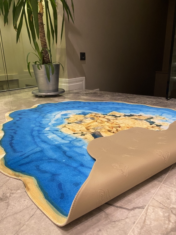 Experience the ultimate comfort and safety with our leather base non-slip rug.