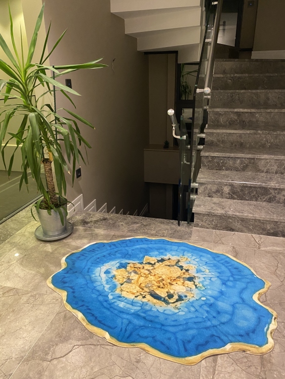 Experience the ultimate comfort and safety with our leather base non-slip rug.