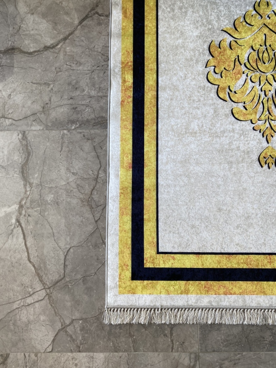 Printed velvet rug