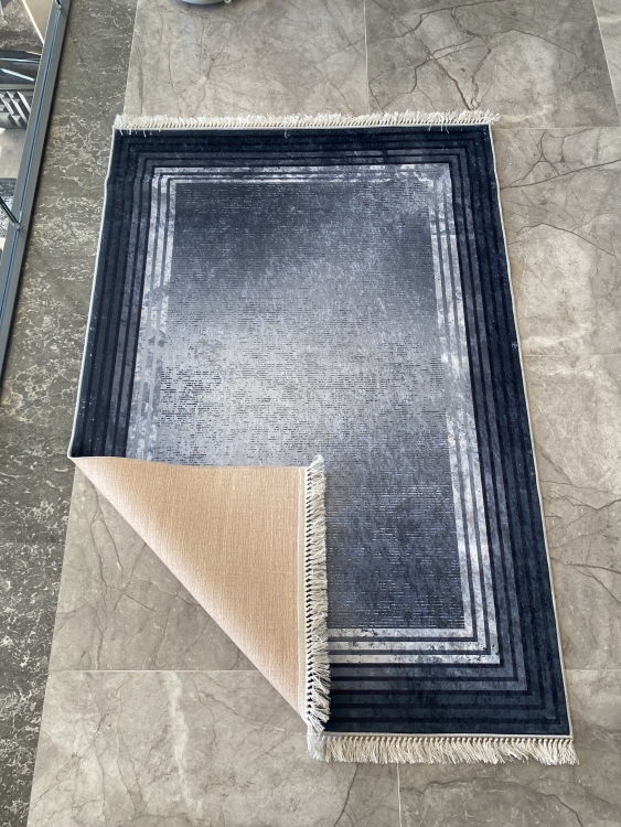 Printed velvet rug