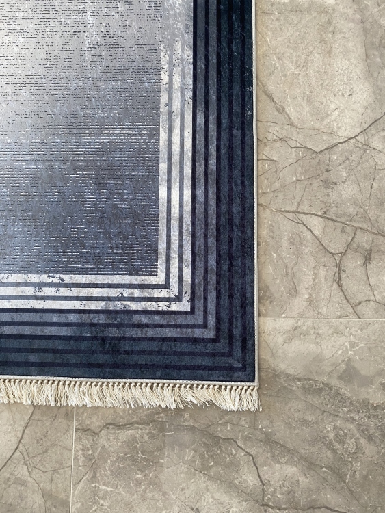 Printed velvet rug