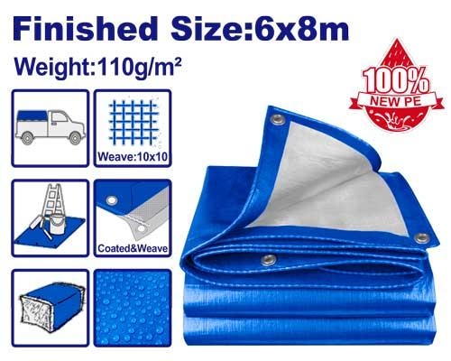 شادر ازرق مع حلقات 6*8 متر    EMTQ1868 