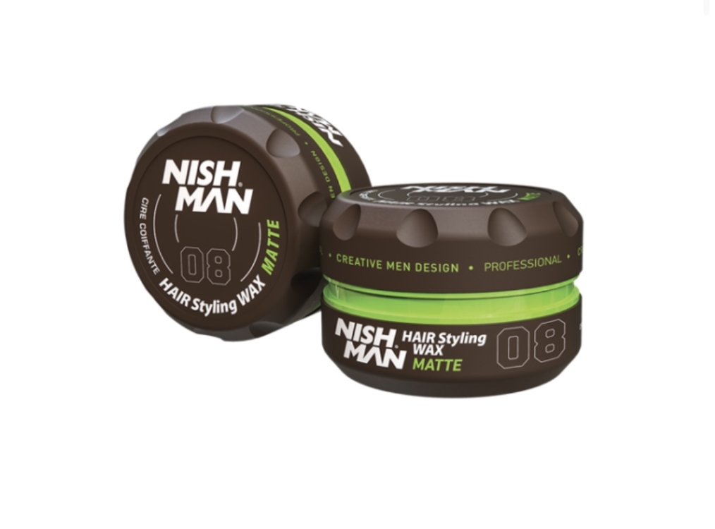 شمع تصفيف الشعر 08  NISH MAN بدون لمعان 