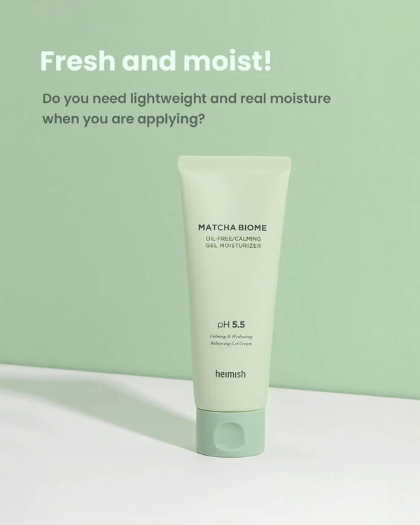 Heimish - matcha  𝐁𝐢𝐨𝐦𝐞 𝐎𝐢𝐥-𝐅𝐫𝐞𝐞 𝐂𝐚𝐥𝐦𝐢𝐧𝐠 𝐆𝐞𝐥 𝐌𝐨𝐢𝐬𝐭𝐮𝐫𝐢𝐳𝐞𝐫 كريم جل مرطب بالماتشا خالي من الزيوت