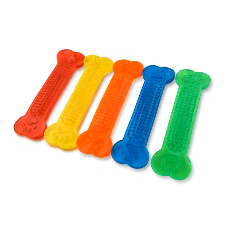 لعبة مضغ للكلاب والقطط من السيليكون على شكل عظم – لتنظيف الأسنان وتحسين صحة الفم 