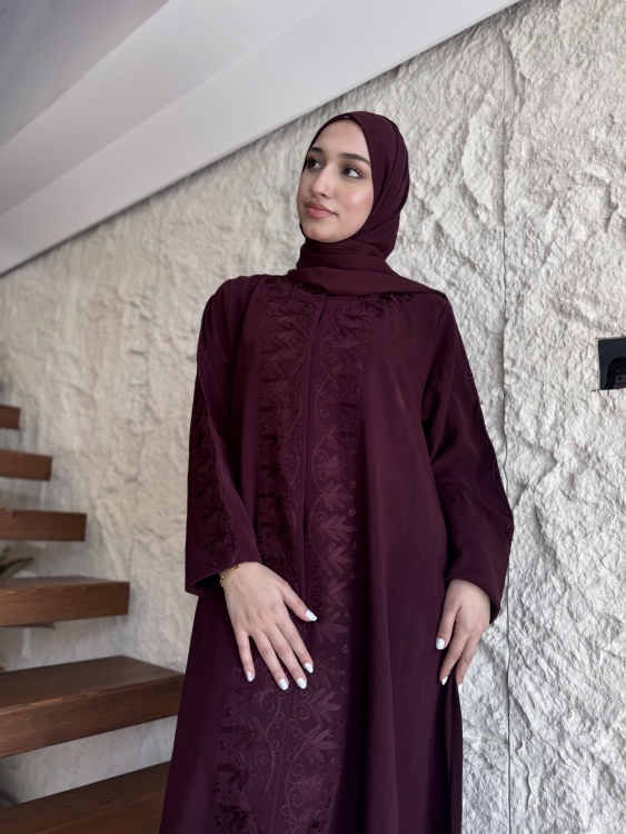 عباية ليلك عنابي