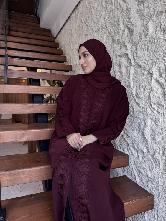 عباية ليلك عنابي