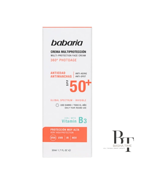باباريا كريم للوجه واقي من الشمس متعدد الوظائف SPF50+ 50مل