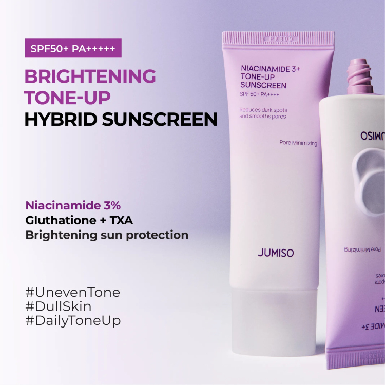 Jumiso niacinamide 3+ tone up sunscreen