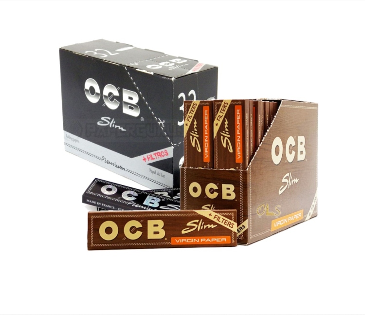 OCB  Rolling Paper  King Size Slim - 32  + Filters - Assorted Types 