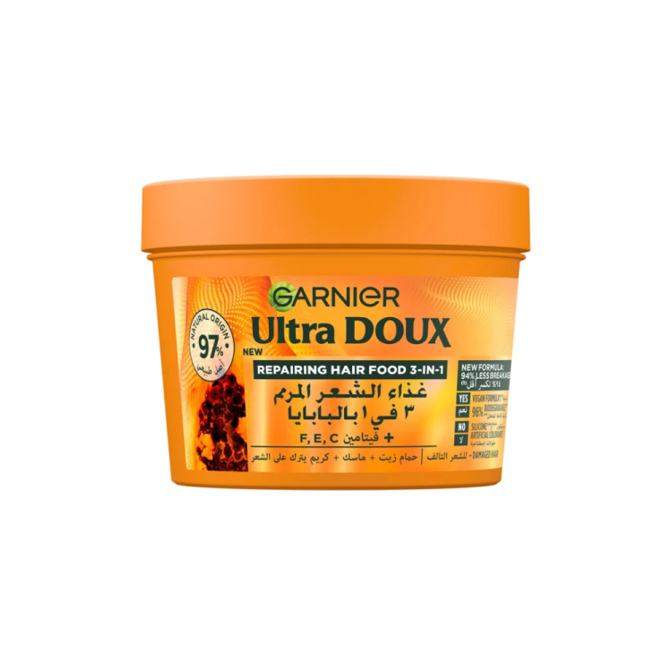 ماسك المغذي للشعر غارنيه Garnier Ultra Doux Repairing hair food 