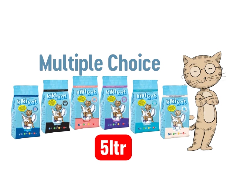 رمل كيكي كات (Kiki Kat) للقطط – بنتونيت أبيض فائق التكتل