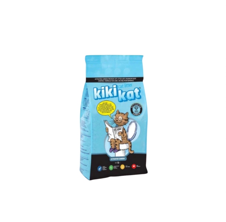 رمل كيكي كات (Kiki Kat) للقطط – بنتونيت أبيض فائق التكتل