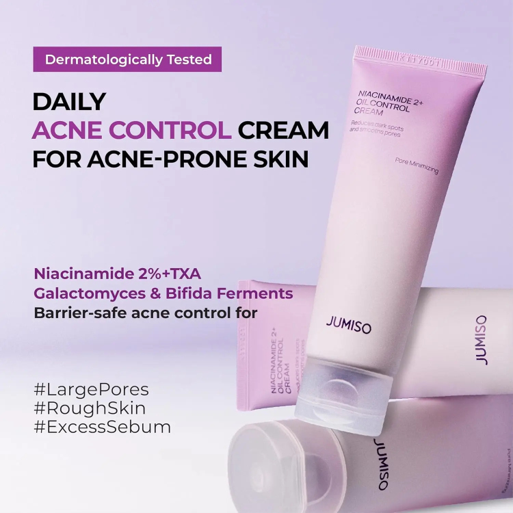 JUMISO Niacinamide 2% Oil Control Moisturizer – Lightweight Water Gel Cream for Oily Acne Prone Skin, Matte Finish, Pore Minimizing, Sebum Balancing with TXA