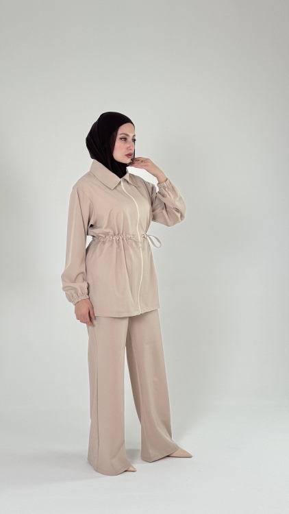 طقم ساندي لون بيج
