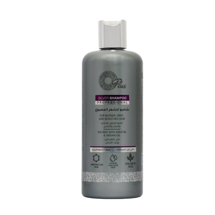 O-PLUS Silver shampo with argan Oil ,Sulfate free 500 ML