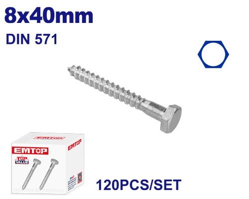 براغي مسدس سن بكيتEMXSK522     8×40MM 