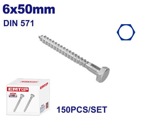 براغي مسدس سن بكيتEMXSK513     6×50MM   