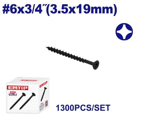 براغي جبسن بورد ناعم بكيتEMXSO513    3.5×19MM   