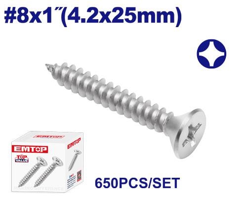 براغي شب بورد ابيض بكيت  EMXSC534     4.2×25MM   