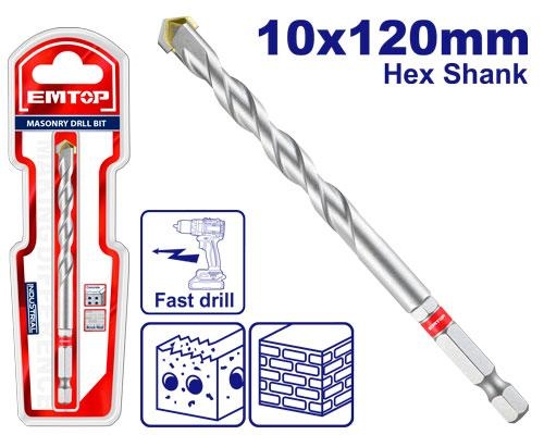 ريش حجر و جرانيت 10MM راسيه مسدس     ECDB030120