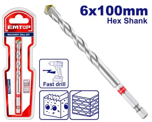 ريش حجر و جرانيت 6MM راسيه مسدس    ECDB030610