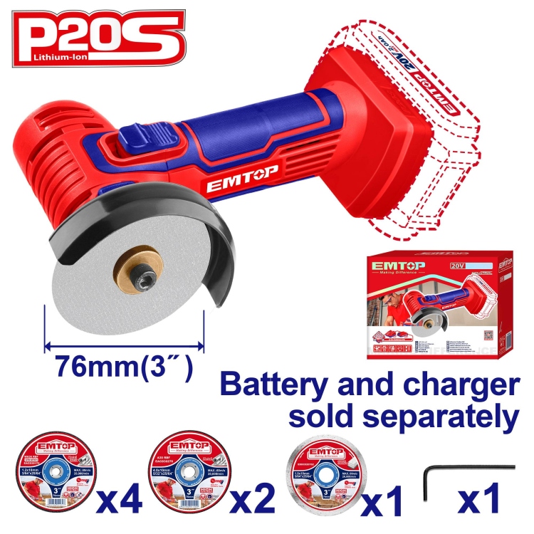 صاروخ 3" شحن 20V  بدون بطاريه   ELAG7601