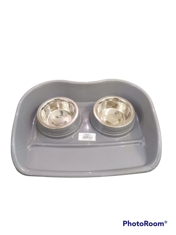 pet double bowl large