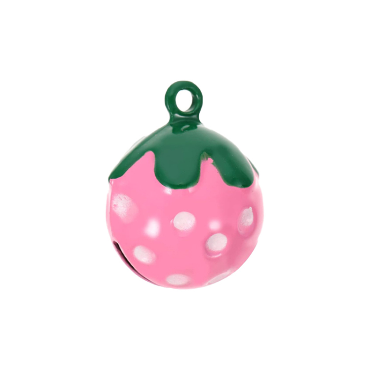  تعليقة أطواق قطط جرس وردي بنقاط بيضاء بتصميم جذاب