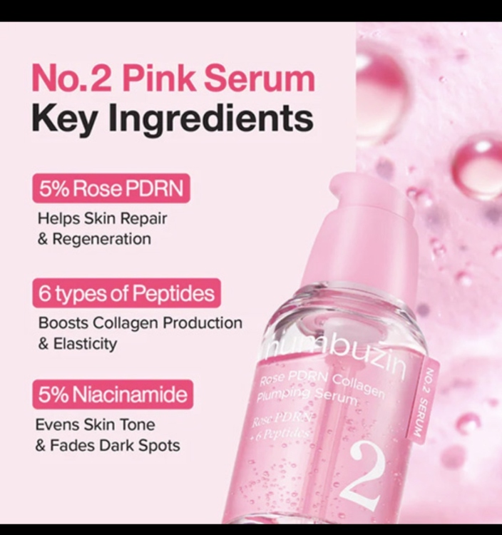 numbuzin no 2 rose pdrn collagen plumping serum 
