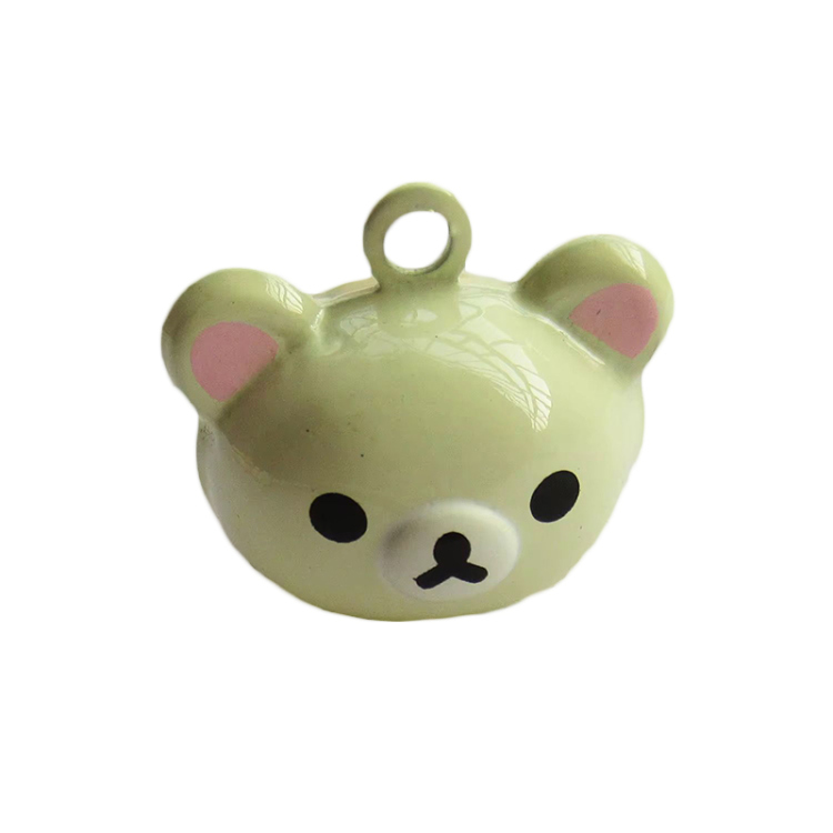  تعليقة أطواق قطط جرس رأس دب باللون البيج