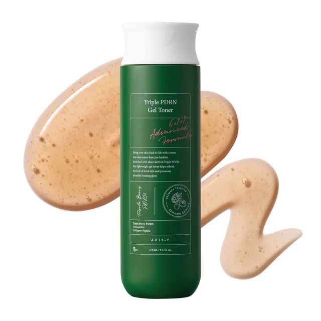 AXIS-Y Triple PDRN Gel Toner for Face – Hydrating Korean Toner with Vegan PDRN, Astaxanthin, Collagen & Peptides – Soothing, Moisture Barrier Repair & Firming