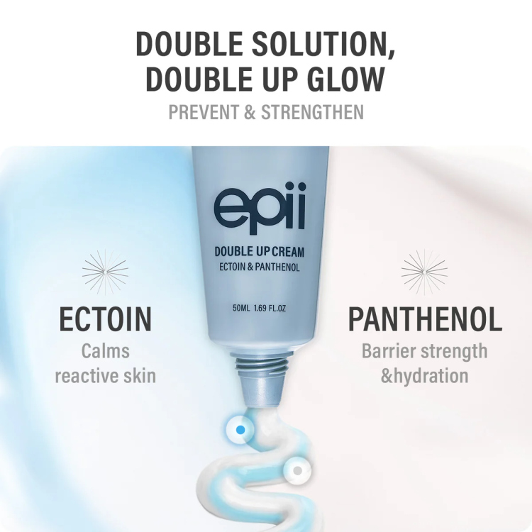  epii  Double Up Cream | face moisturizer | ectoin | panthenol | squalane 15% | B5 | dry skin | sensitive skin | soothing | calming 