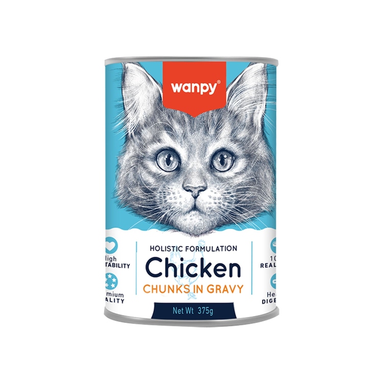 Wanpy chunk in gravy 375gm (chicken, beef , tuna , lamb)