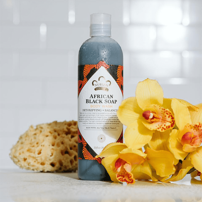 NUBIAN HERITAG AFRICAN BLACK SOAP BODY WASHغسول للجسم بصابون الافريقي 