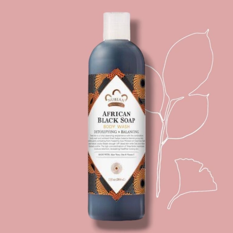 NUBIAN HERITAG AFRICAN BLACK SOAP BODY WASHغسول للجسم بصابون الافريقي 