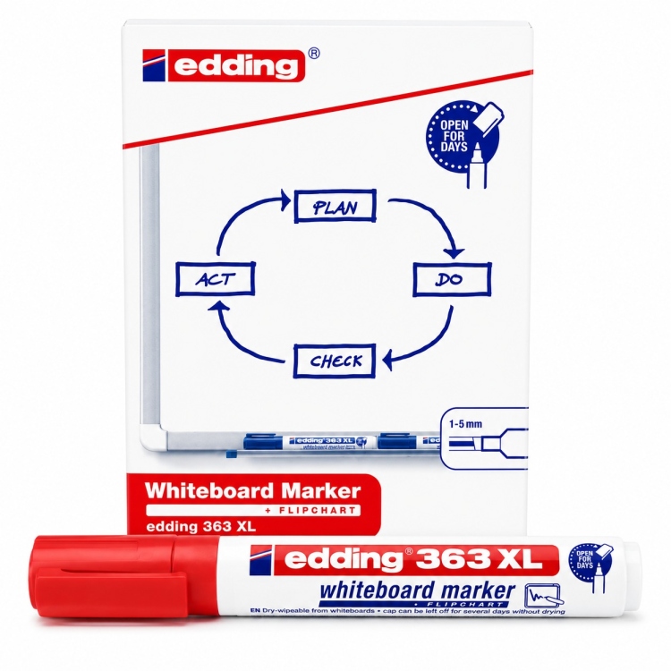 Edding قلم وايت بورد احمر  
