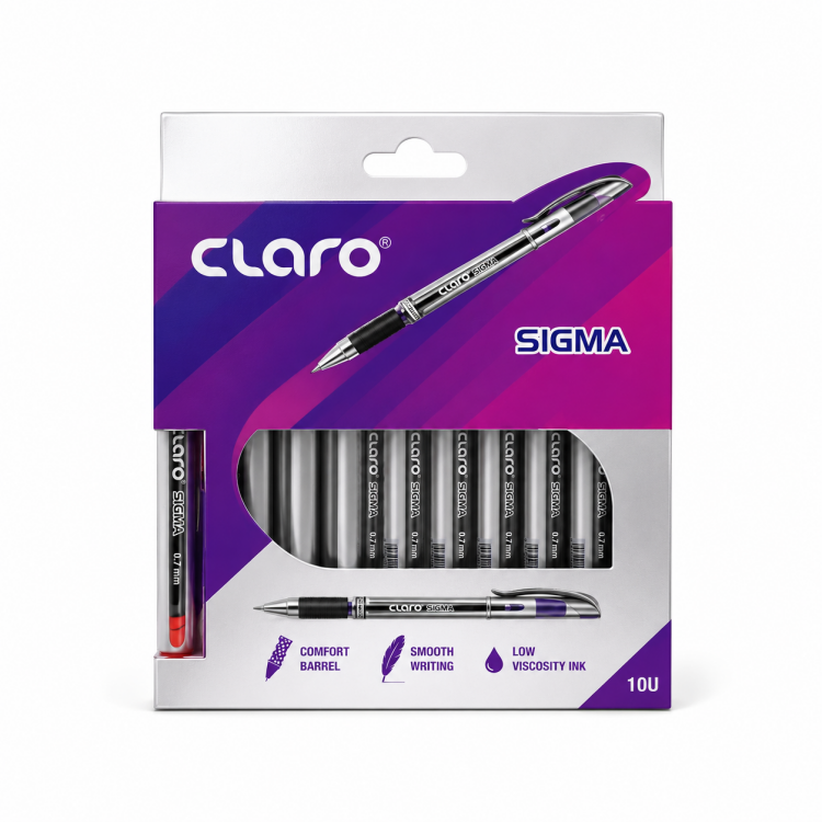Claro Sigma قلم حبر جاف احمر 
