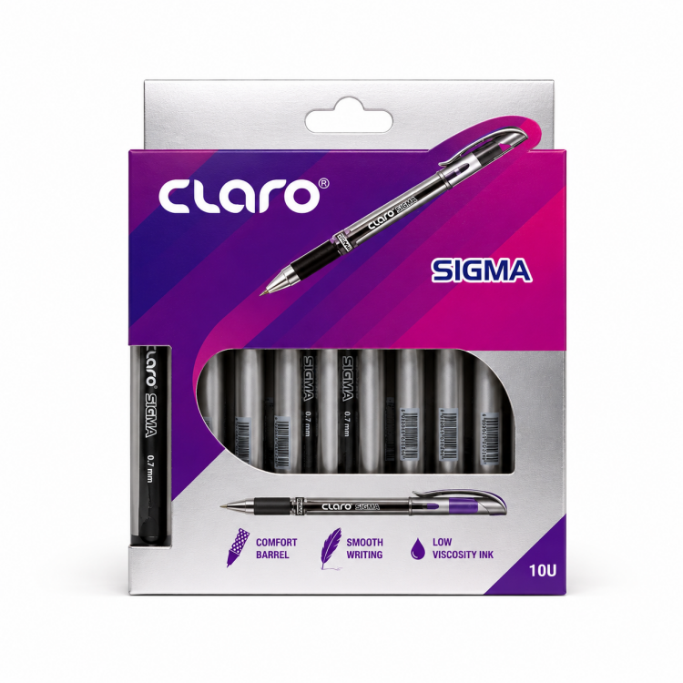 Claro Sigma قلم حبر جاف اسود 