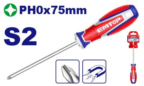 مفك مصلب 3" سوبر ESDPH0075         PH0   