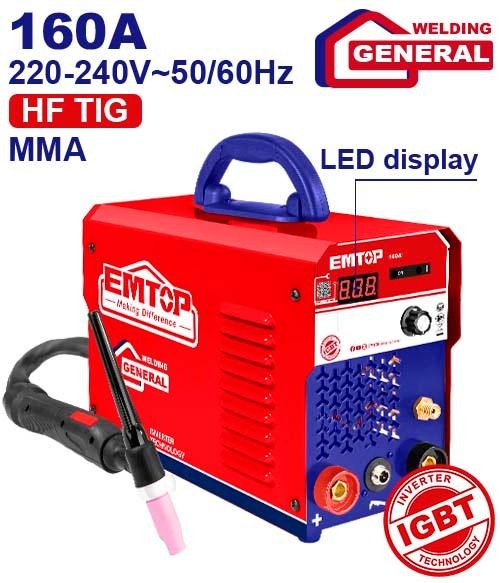 ماكنه لحام تيج ETIG1651     160A TIG/MMA 1.6/4.0 MM   