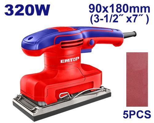 ماكنه حف مستطيله  320W مع 5 ورقات جديد EFSR3206