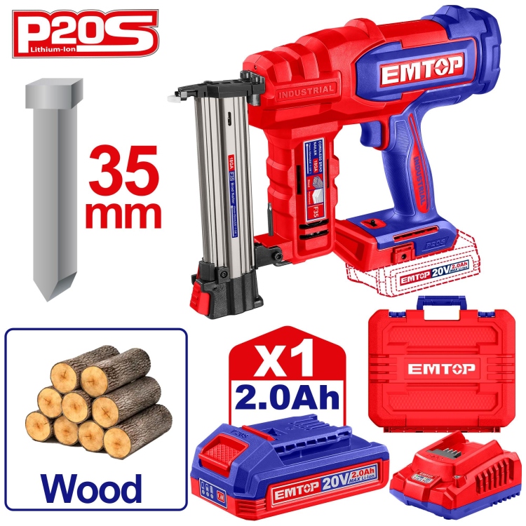 فرد مسمار للخشب  شحن 20V من(15-35 mm ) مع 1 بطاريه 2A و شاحن جديد  ELBNLI2008