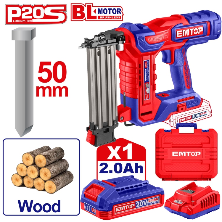 فرد مسمار للخشب  شحن 20V من(15-50 mm ) مع 1 بطاريه 2A و شاحن جديد   ELBNLI5008