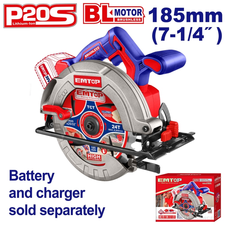 منشار صينه شحن 20V 185MM بدون بطاريه ELCS1851    Brushless Motor 