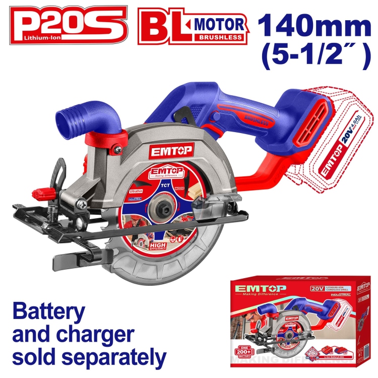 منشار صينه شحن 20V 140MM  بدون بطاريه ELCS1402     Brushless Motor 