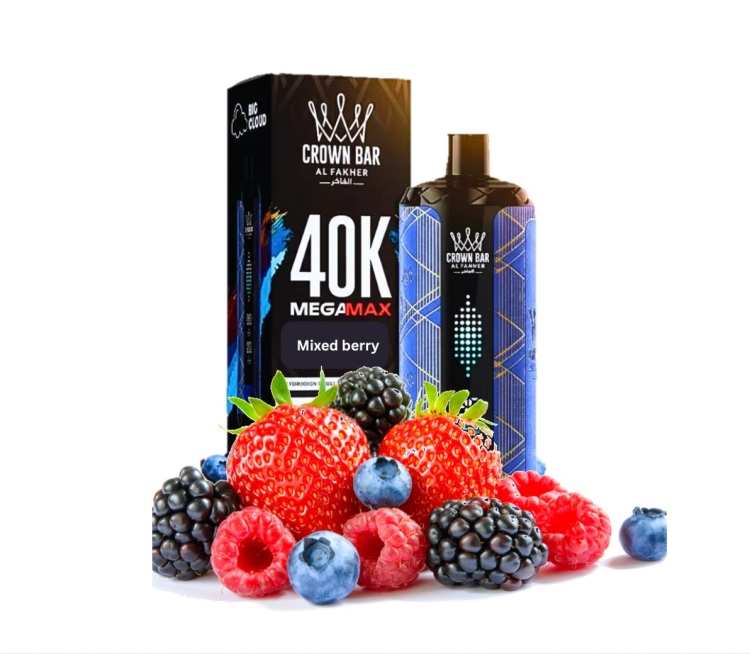 ALFAKHER CROWN BAR - Mixed Berry - 40K Puff, Rechargeable, Disposable Vape 