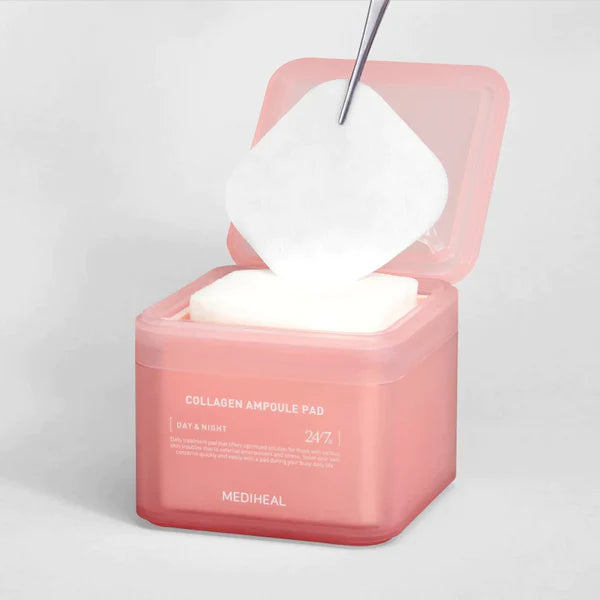 MEDIHEAL Collagen Ampoule Pad مسحات امبولات الكولاجين 