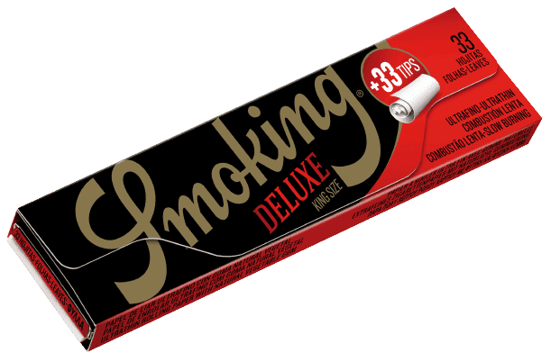 SMOKING - King Size Rolling Paper - 33 Paper + 33 Tips per Booklet - Assorted Types 