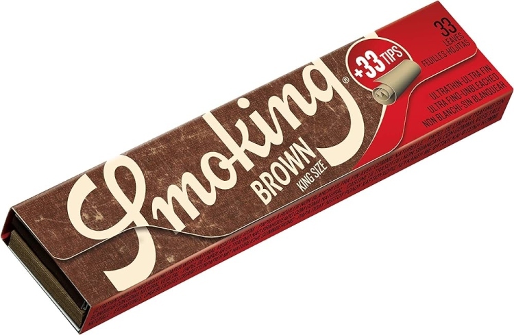 SMOKING - King Size Rolling Paper - 33 Paper + 33 Tips per Booklet - Assorted Types 